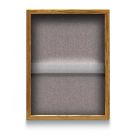 United Visual Products Indoor Enclosed Combo Board, 48"x36", Gold Frame/Grey & Black UVCB4836G-GREY-BLACK
